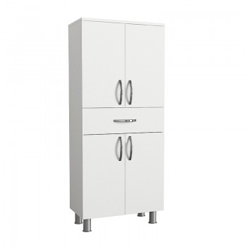 Ντουλάπι κουζίνας - μπάνιου Montana Megapap χρώμα λευκό 59,4x31,5x140εκ. Ντουλάπι κουζίνας - μπάνιου Montana Megapap χρώμα λευκό 59,4x31,5x140εκ.