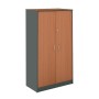 Two-leaf office wardrobe by melamine in cherry - dark grey color 80x40x172cm.