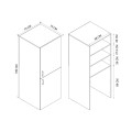 Miles Megapap melamine bathroom - laundry machine cabinet in sapphire oak color 70x70x180cm.