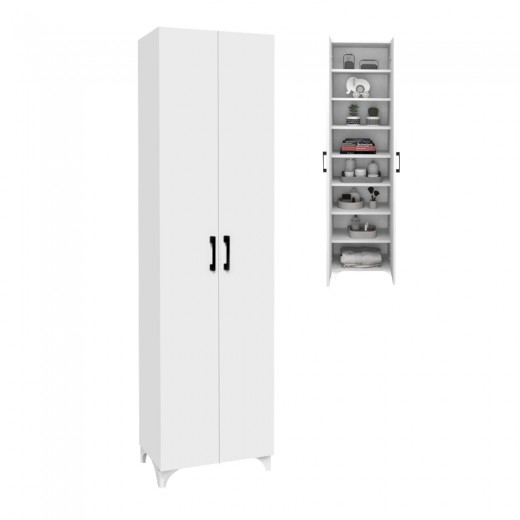Ντουλάπα - Παπουτσοθήκη Lilly Megapap χρώμα λευκό 49x32x178εκ. Ντουλάπα - Παπουτσοθήκη Lilly Megapap χρώμα λευκό 49x32x178εκ.
