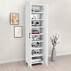 Ντουλάπα - Παπουτσοθήκη μελαμίνης Lilly Megapap χρώμα λευκό 49x32x178εκ.