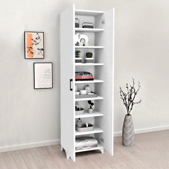 Ντουλάπα - Παπουτσοθήκη Lilly Megapap χρώμα λευκό 49x32x178εκ. Ντουλάπα - Παπουτσοθήκη Lilly Megapap χρώμα λευκό 49x32x178εκ.