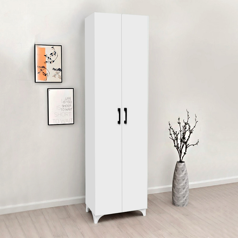 Lilly Megapap melamine wardrobe - shoe rack in white color 49x32x178cm