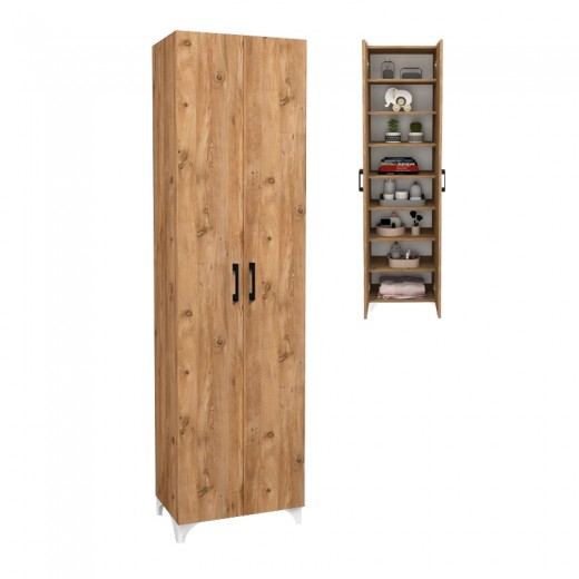 Ντουλάπα - Παπουτσοθήκη Lilly Megapap χρώμα pine oak 49x32x178εκ. Ντουλάπα - Παπουτσοθήκη Lilly Megapap χρώμα pine oak 49x32x178εκ.