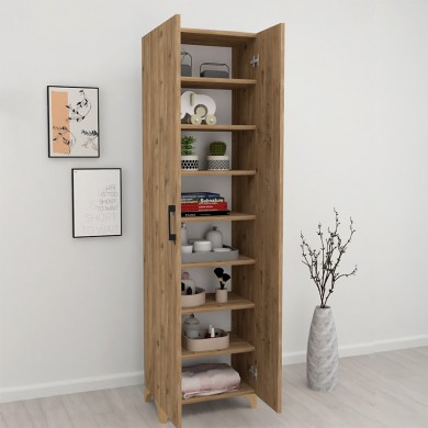 Lilly Megapap melamine wardrobe - shoe rack in pine oak color 49x32x178cm