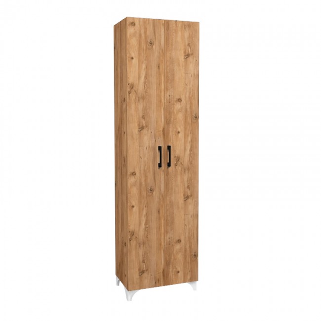 Ντουλάπα - Παπουτσοθήκη μελαμίνης Lilly Megapap χρώμα pine oak 49x32x178εκ.