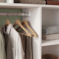 Dual Megapap melamine open wardrobe - hall stand in white color 120x40.3x150cm.