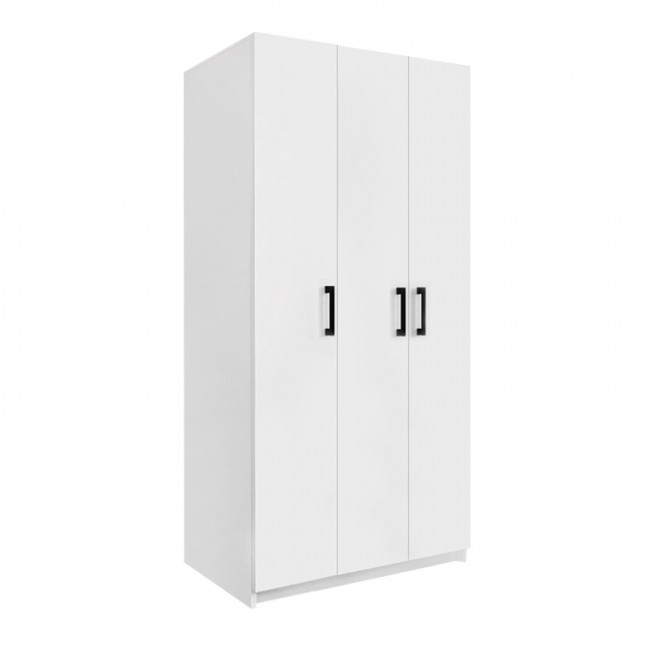 Ντουλάπα ρούχων Dacota Megapap μελαμίνης τρίφυλλη χρώμα λευκό 90x47x180εκ. Ντουλάπα ρούχων Dacota Megapap μελαμίνης τρίφυλλη χρώμα λευκό 90x47x180εκ.