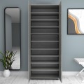 Eric Megapap melamine wardrobe - shoe rack concrete grey color 76x36x187cm.