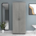 Eric Megapap melamine wardrobe - shoe rack concrete grey color 76x36x187cm.