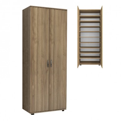 Eric Megapap melamine wardrobe - shoe rack walnut color 76x36x187cm.
