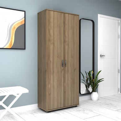 Eric Megapap melamine wardrobe - shoe rack walnut color 76x36x187cm.