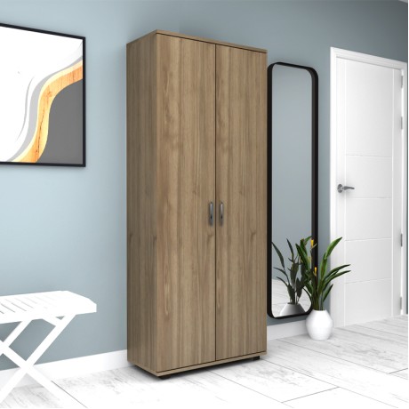 Eric Megapap melamine wardrobe - shoe rack walnut color 76x36x187cm.