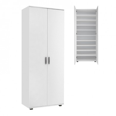 Eric Megapap melamine wardrobe - shoe rack white color 76x36x187cm.