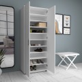Eric Megapap melamine wardrobe - shoe rack white color 76x36x187cm.