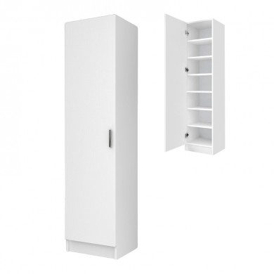Petro Megapap melamine single-door wardrobe - shoe rack in white color 45x38x180cm.