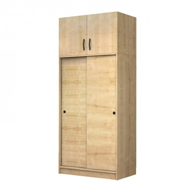 Regio Megapap melamine two slide doors wardrobe in oak color 100x60x240cm.