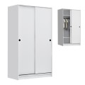 Regio Megapap melamine two slide doors wardrobe in white color 100x60x181cm.