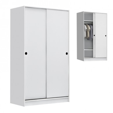 Regio Megapap melamine two slide doors wardrobe in white color 100x60x181cm.