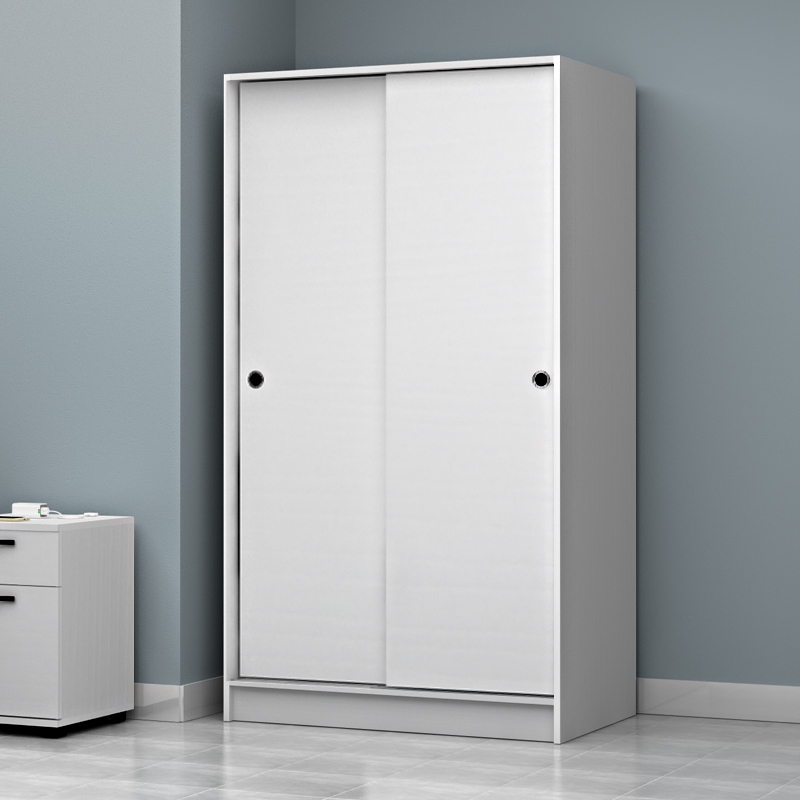 Regio Megapap melamine two slide doors wardrobe in white color 100x60x181cm.