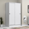 Regio Megapap melamine two slide doors wardrobe in white color 120x60x200cm.