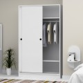 Regio Megapap melamine two slide doors wardrobe in white color 120x60x200cm.