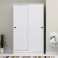 Regio Megapap melamine two slide doors wardrobe in white color 120x60x200cm.