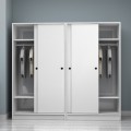 Regio Megapap melamine four slide doors wardrobe in white color 200x60x181cm.