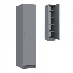 Ντουλάπα ρούχων Ricardo Megapap μονόφυλλη χρώμα ανθρακί 40x51,8x181εκ. Ντουλάπα ρούχων Ricardo Megapap μονόφυλλη χρώμα ανθρακί 40x51,8x181εκ.