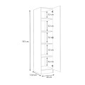 Ricardo Megapap melamine wardrobe in walnut color 40x51,8x181cm.