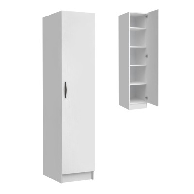 Ντουλάπα ρούχων Ricardo Megapap μονόφυλλη χρώμα λευκό 40x51,8x181εκ.