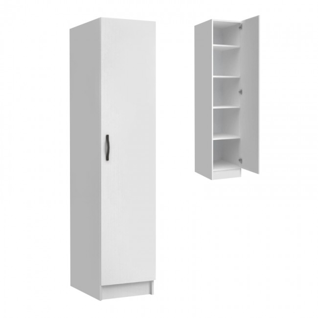 Ντουλάπα ρούχων Ricardo Megapap μονόφυλλη χρώμα λευκό 40x51,8x181εκ.