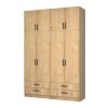 Ντουλάπα ρούχων Ricardo Megapap τετράφυλλη με πατάρι και συρτάρια χρώμα φυσικό οξιάς 160x51,8x240εκ. Ντουλάπα ρούχων Ricardo Megapap τετράφυλλη με πατάρι και συρτάρια χρώμα φυσικό οξιάς 160x51,8x240εκ.