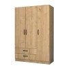 Ντουλάπα ρούχων Ricardo Megapap τρίφυλλη με συρτάρια χρώμα φυσικό οξιάς 120x51,8x181εκ. Ντουλάπα ρούχων Ricardo Megapap τρίφυλλη με συρτάρια χρώμα φυσικό οξιάς 120x51,8x181εκ.