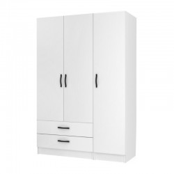 Ντουλάπα ρούχων Ricardo Megapap τρίφυλλη με συρτάρια χρώμα λευκό 120x51,8x181εκ. Ντουλάπα ρούχων Ricardo Megapap τρίφυλλη με συρτάρια χρώμα λευκό 120x51,8x181εκ.