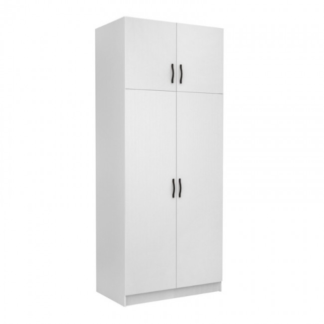 Ντουλάπα ρούχων Victoria Megapap δίφυλλη με πατάρι χρώμα λευκό 100x60x240εκ. Ντουλάπα ρούχων Victoria Megapap δίφυλλη με πατάρι χρώμα λευκό 100x60x240εκ.