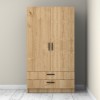Ντουλάπα ρούχων Victoria Megapap δίφυλλη με συρτάρια χρώμα φυσικό οξιάς 100x60x181εκ. Ντουλάπα ρούχων Victoria Megapap δίφυλλη με συρτάρια χρώμα φυσικό οξιάς 100x60x181εκ.