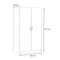 Victoria Megapap two doors melamine wardrobe in oak color 100x60x181cm.