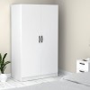 Ντουλάπα ρούχων Victoria Megapap δίφυλλη χρώμα λευκό 100x60x181εκ.