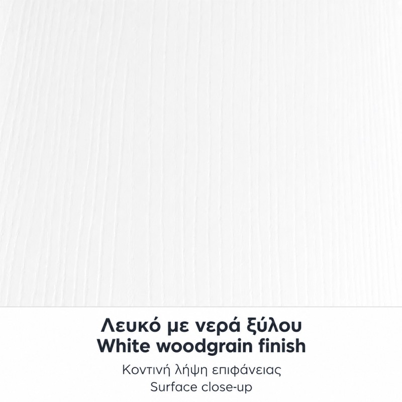Victoria Megapap six doors melamine wardrobe in white color 300x60x181cm.
