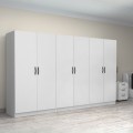Ντουλάπα ρούχων Victoria Megapap εξάφυλλη χρώμα λευκό 300x60x181εκ.