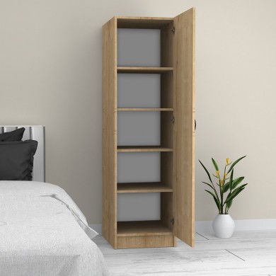 Victoria Megapap melamine wardrobe in oak color 50x60x181cm.