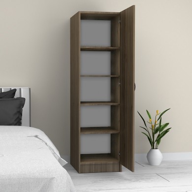 Victoria Megapap melamine wardrobe in walnut color 50x60x181cm.