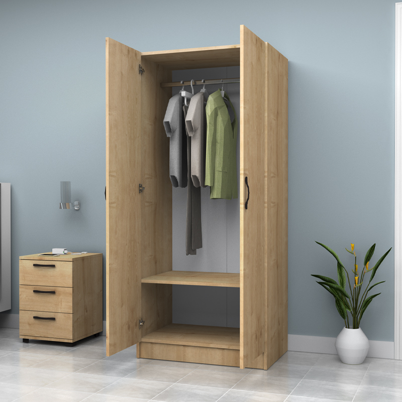 Vivian Megapap two doors melamine wardrobe in oak color 80x51,8x181cm.
