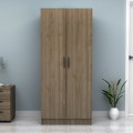 Vivian Megapap two doors melamine wardrobe in walnut color 80x51,8x181cm.