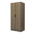 Vivian Megapap two doors melamine wardrobe in walnut color 80x51,8x181cm.