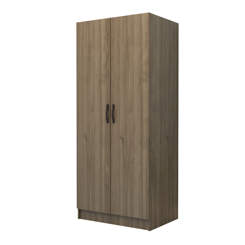Vivian Megapap two doors melamine wardrobe in walnut color 80x51,8x181cm.
