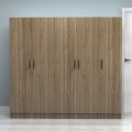 Vivian Megapap  five doors melamine wardrobe in walnut color 200x51.8x181cm.