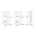 Vivian Megapap  five doors melamine wardrobe in walnut color 200x51.8x181cm.