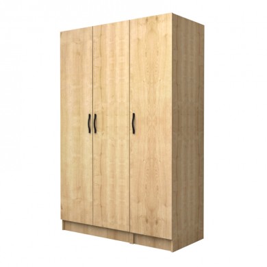 Vivian Megapap three doors melamine wardrobe in oak color 120x51.8x181cm.